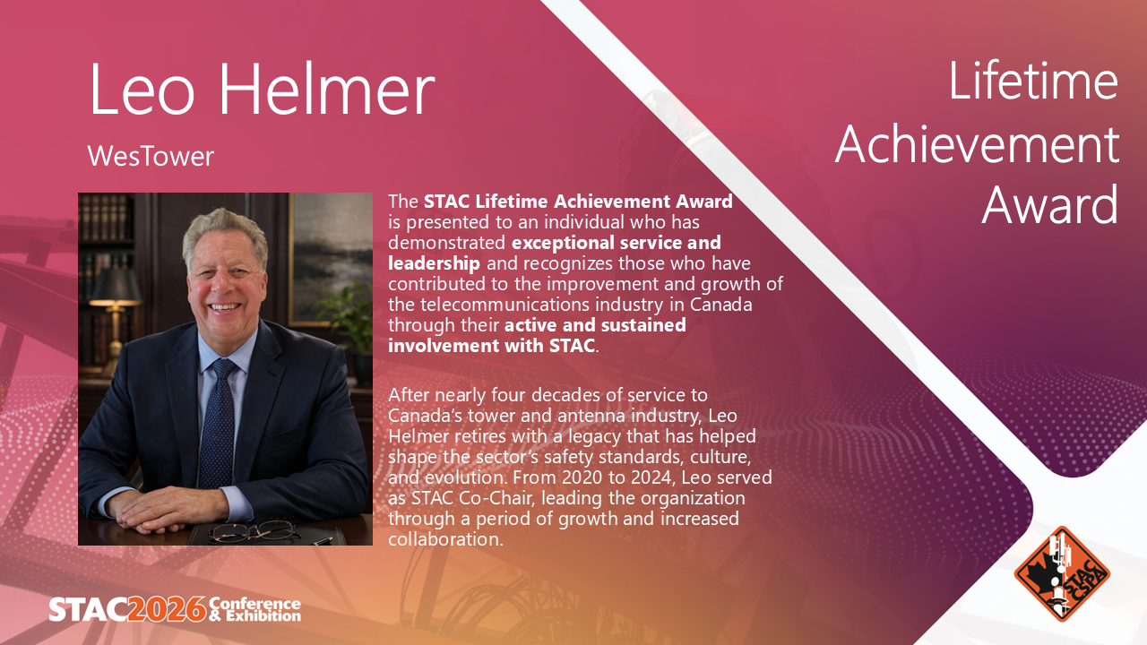 2026 STAC Lifetime Achievement Award - Leo Helmer