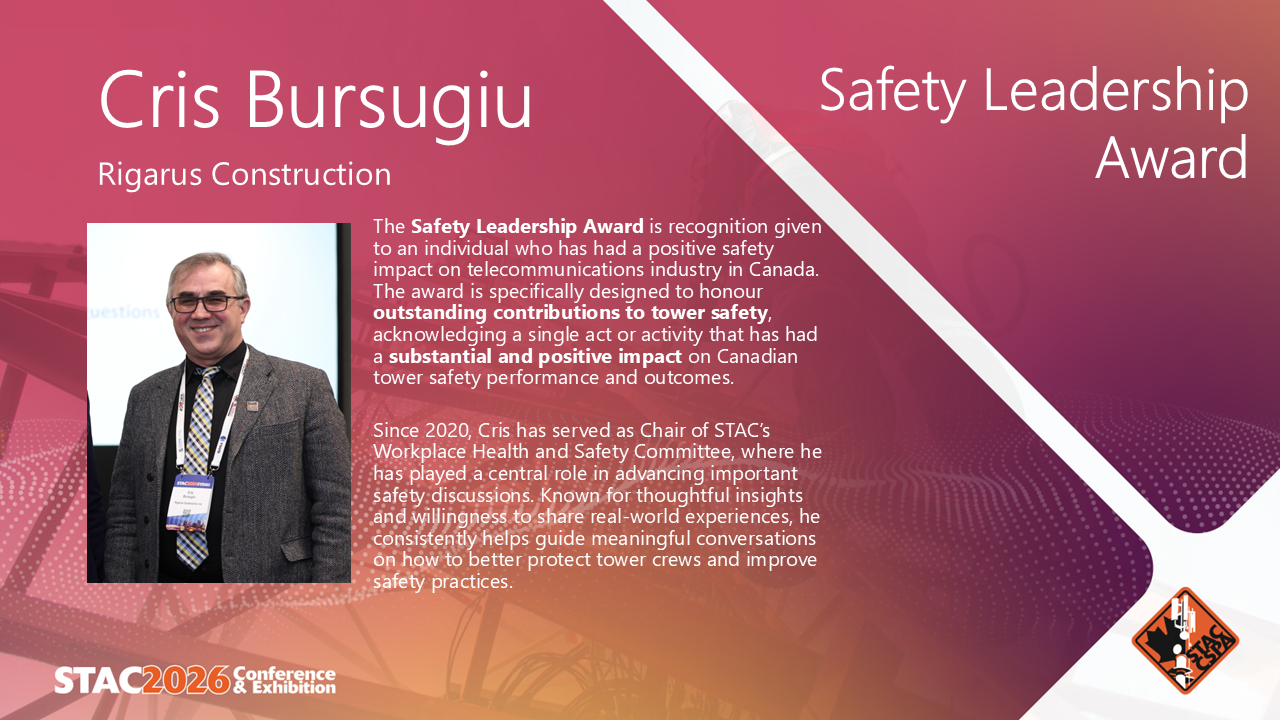 2026 STAC Safety Leadership Award - Cris Bursugiu